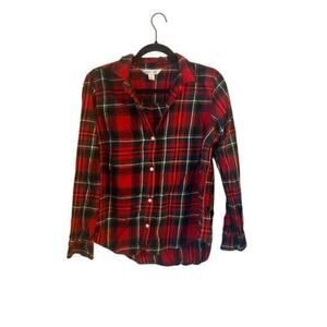 Old Navy Red Plaid Button Up Shirt